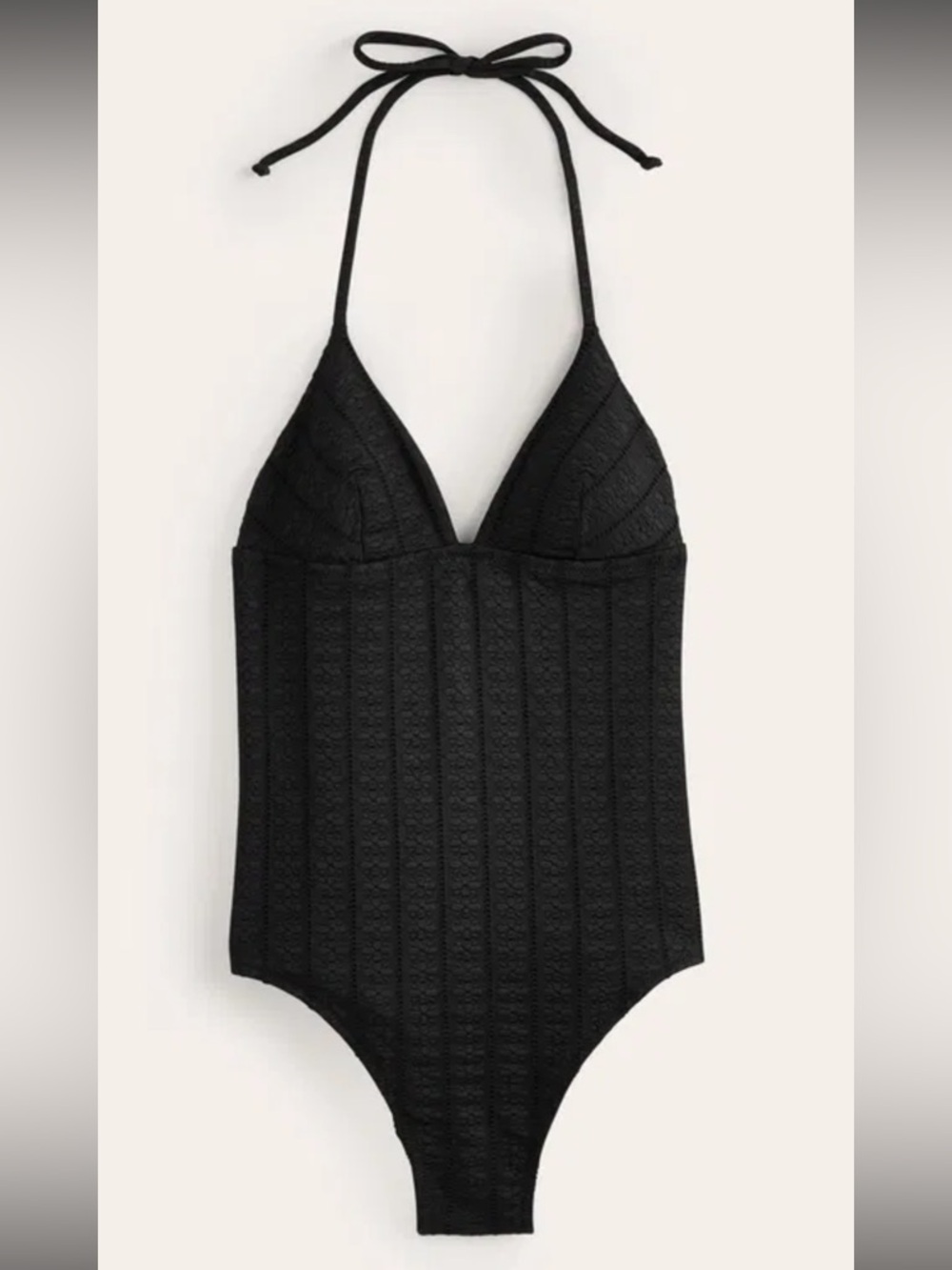 Boden Women’s Black Floral Symi String One Piece Swimsuit Size 16-18R - Picture 3 of 14